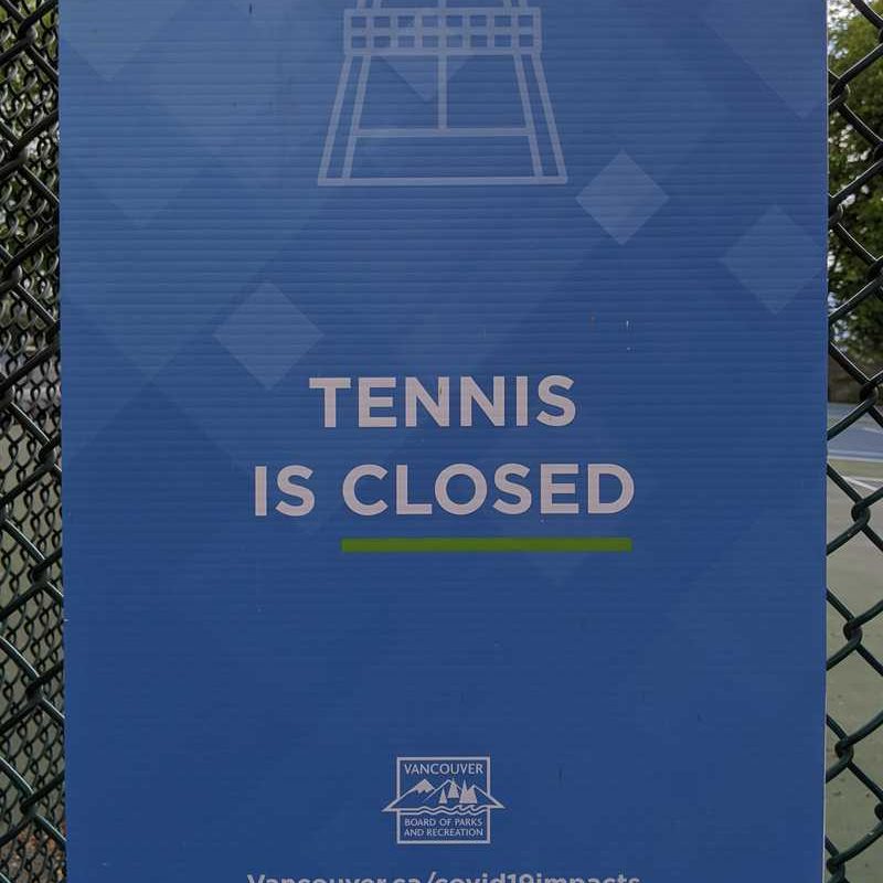 Tennis is closed